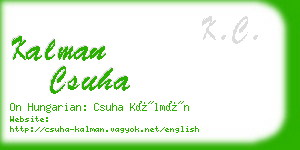 kalman csuha business card